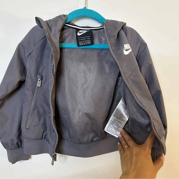 Nike | Kids Hooded Jacket | Size 2T | Gray - Picture 6 of 8